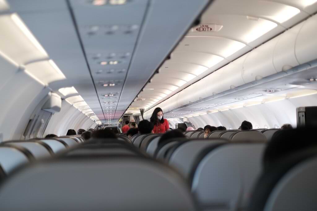 Interior de un avion